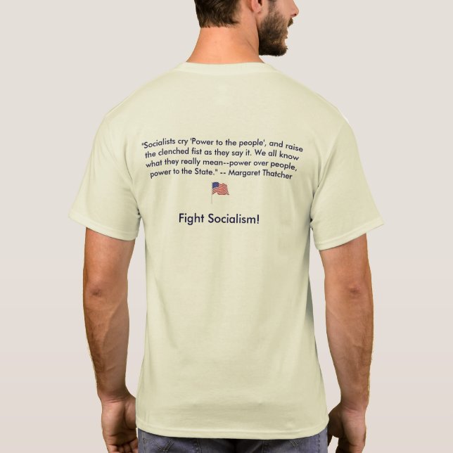 Anti-Sozialismus Margaret Thatcher T-Shirt (Rückseite)