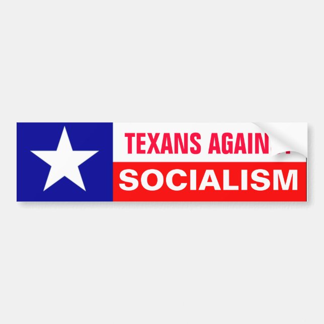 Anti-Sozialismus Texans Autoaufkleber (Vorne)