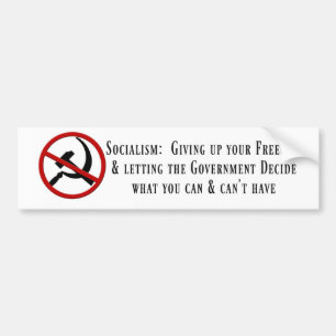 Anti-Sozialistischer Autoaufkleber