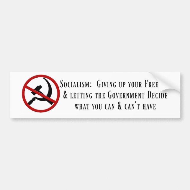 Anti-Sozialistischer Autoaufkleber (Vorne)