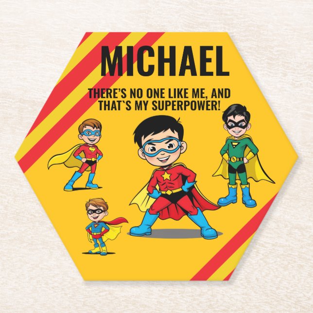 ANTI-STRESS KIDS HERO SUPERHERO POWER  UNTERSETZER (Vorderseite)