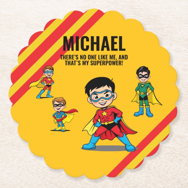 ANTI-STRESS KIDS HERO SUPERHERO POWER  UNTERSETZER (Vorderseite)