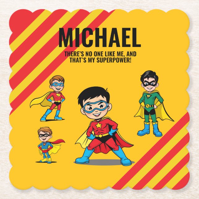 ANTI-STRESS KIDS HERO SUPERHERO POWER  UNTERSETZER (Vorderseite)