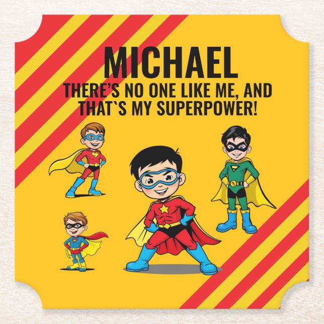 ANTI-STRESS KIDS HERO SUPERHERO POWER  UNTERSETZER (Vorderseite)