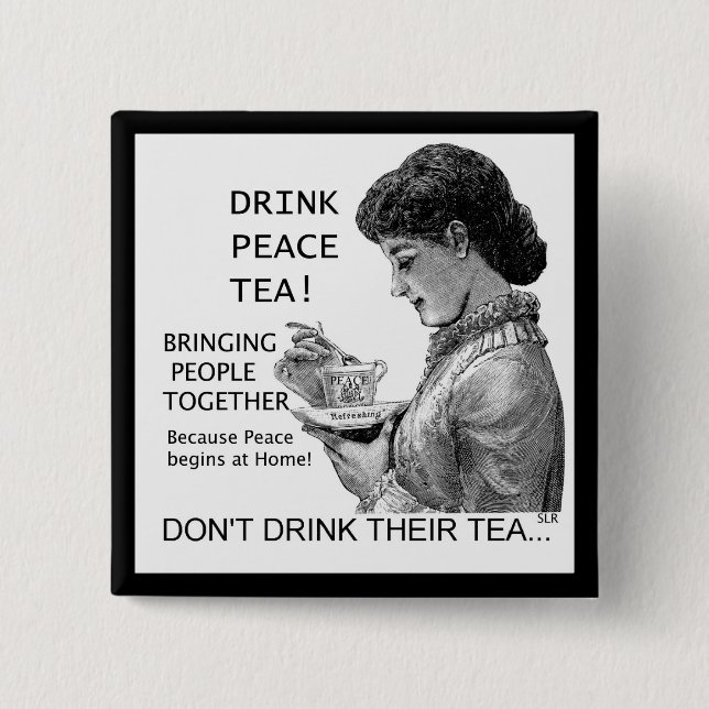 ANTI-TEA PARTY-KNOPF BUTTON (Vorderseite)