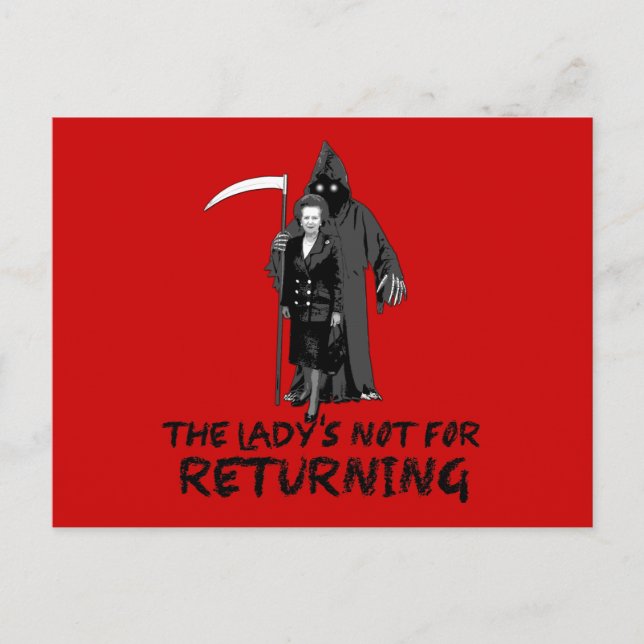 Anti Thatcher Postkarte (Vorderseite)