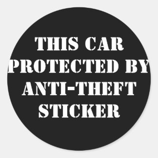 ANTI-THEFT-Aufkleber Runder Aufkleber