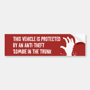 Anti-Theft Zombie Autoaufkleber