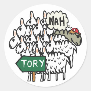 Anti-Tory Runder Aufkleber