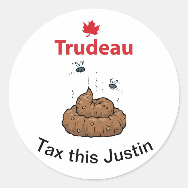 Anti-Trudeau-Aufkleber Runder Aufkleber (Vorderseite)