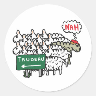 Anti Trudeau Runder Aufkleber