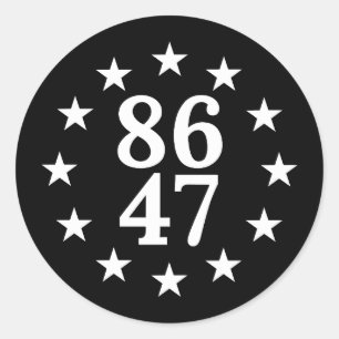 Anti Trump 8647 Runder Aufkleber