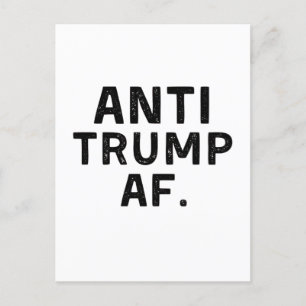 Anti Trump AF Amerikanische Demokratie Postkarte