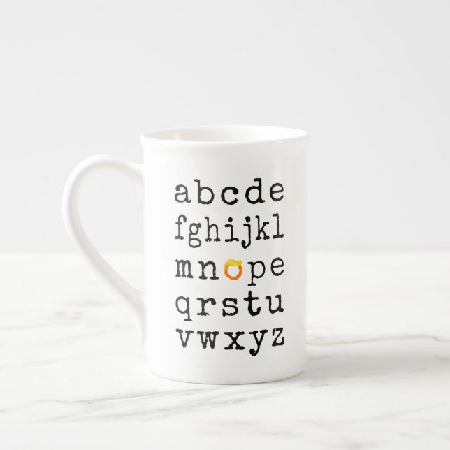 Anti-Trump Alphabet - Nope V Prozellantasse (Links)