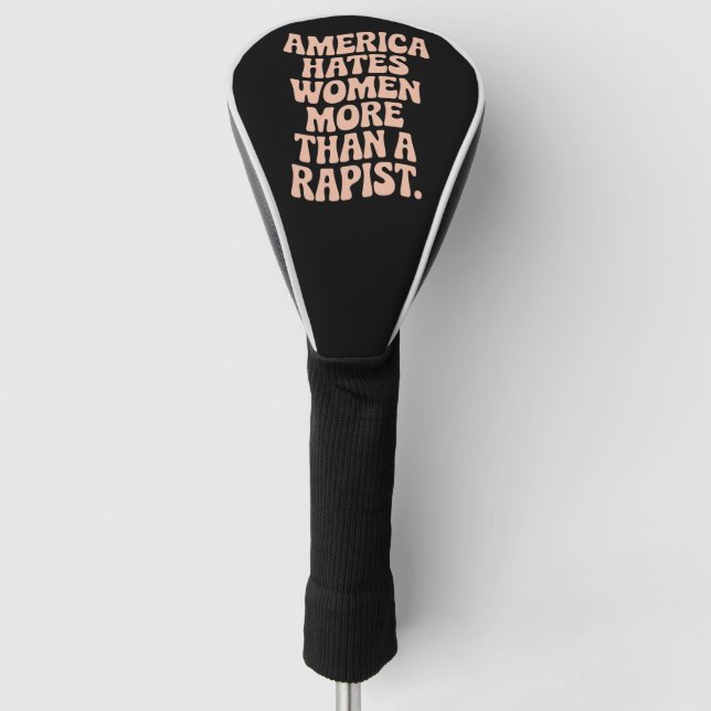 Anti Trump Anti MAGA Protest Feminist Aktivist Golf Headcover (Vorderseite)