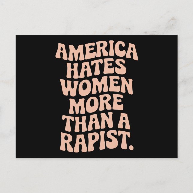 Anti Trump Anti MAGA Protest Feminist Aktivist Postkarte (Vorderseite)