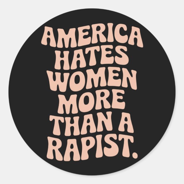 Anti Trump Anti MAGA Protest Feminist Aktivist Runder Aufkleber (Vorderseite)