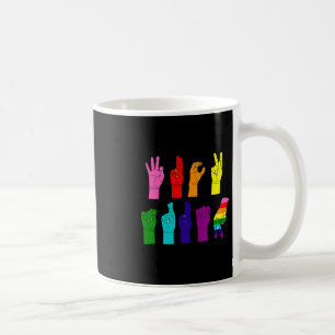 Anti-Trump ASL-Gebärdensprache LGBTQ+-Protest Kaffeetasse
