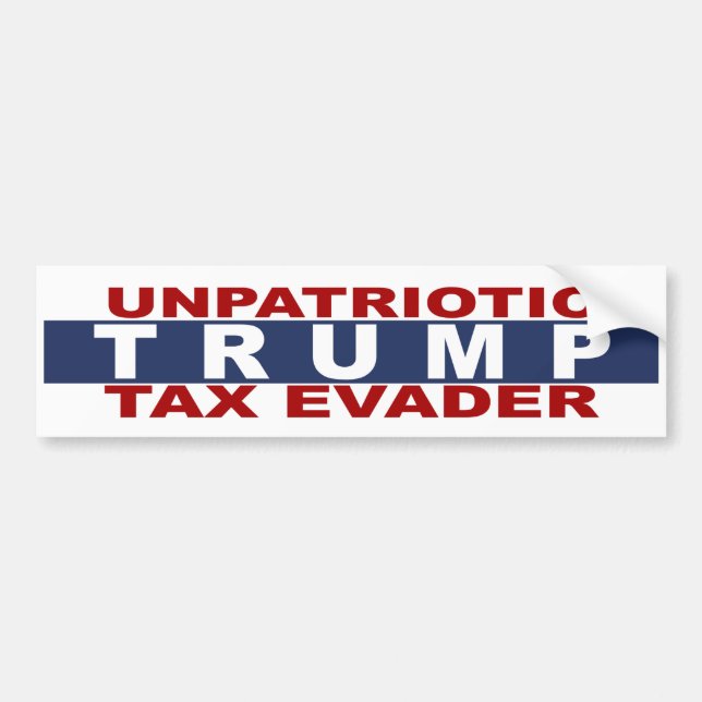Anti Trump-Aufkleber ohne patriotische Trump-Steue Autoaufkleber (Vorne)