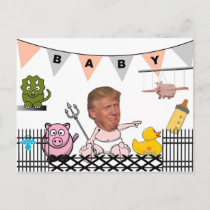 Anti Trump / Baby, Postkarte