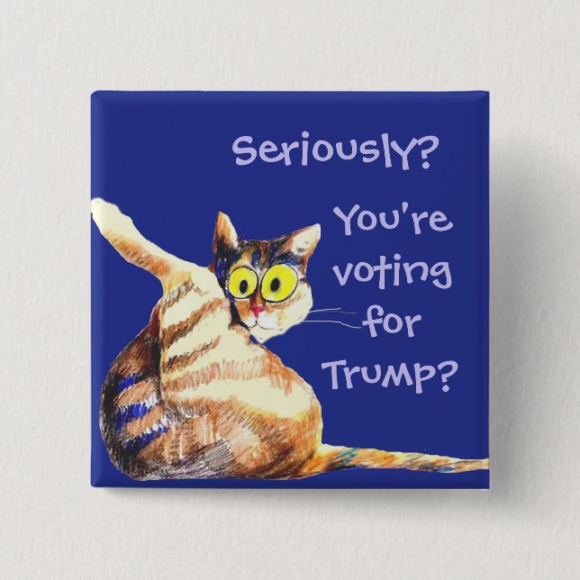 Anti Trump Biden Harris lustiger Spaß Button (Vorderseite)