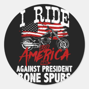 Anti Trump Biker widersetzt sich Präsident Bone Sp Runder Aufkleber