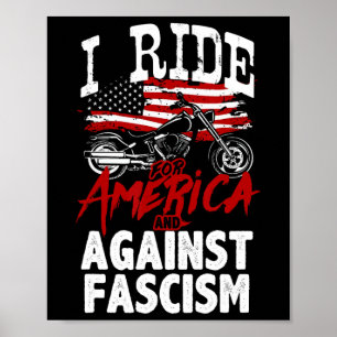 Anti-Trump-Biker widerstehen dem Faschismus Protes Poster