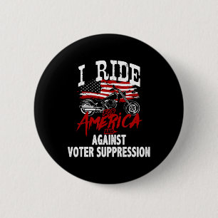 Anti-Trump-Biker widerstehen der Wählerunterdrücku Button