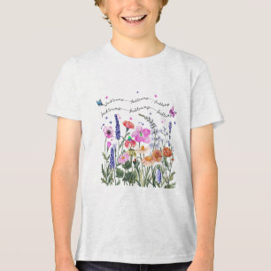 Anti Trump Bloral Blume Demokratische Präsidentin  Tri-Blend Shirt