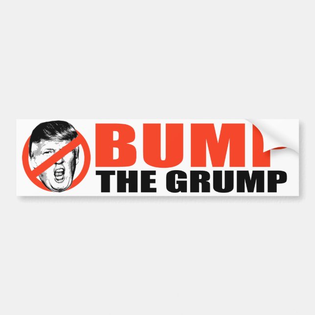 ANTI-TRUMP - Bump the Grump - Autoaufkleber (Vorne)