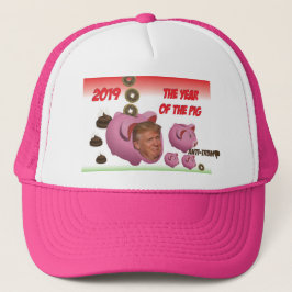 Anti Trump, - Das Jahr des Schweins - 2019, Trucke Truckerkappe