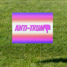 Anti-Trump / Daumen runter, unterschreiben