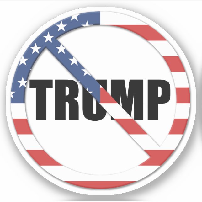 Anti-Trump-Demokratie Aufkleber (Vorderseite)