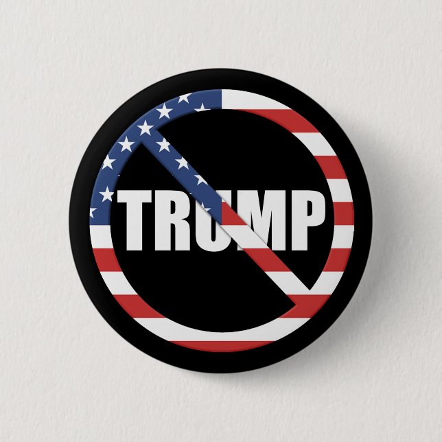 Anti-Trump-Demokratie Button (Vorderseite)
