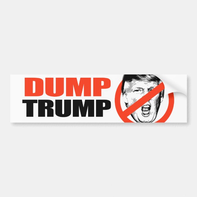 ANTI-TRUMP - DUMP-TRUMPF - AUTOAUFKLEBER (Vorne)