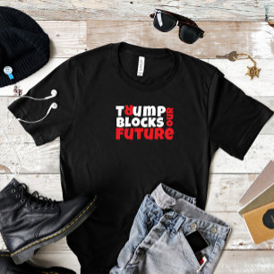Anti Trump feministische Protestparole rot schwarz Tri-Blend Shirt