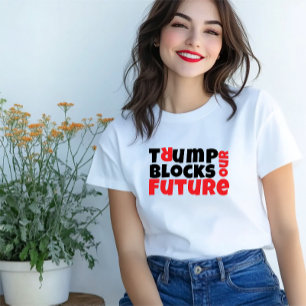 Anti Trump feministischer Protestmotto rot schwarz T-Shirt