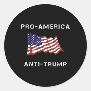 Anti-Trump-Flagge der USA Runder Aufkleber