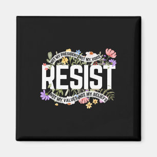 Anti-Trump Floral Resist nicht mein Präsident - Bl Magnet