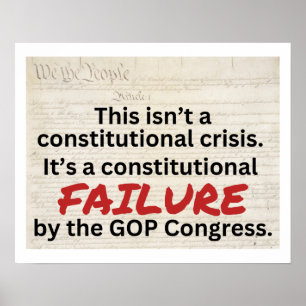 Anti-Trump GOP-Verfassungsversagen Krise Poster