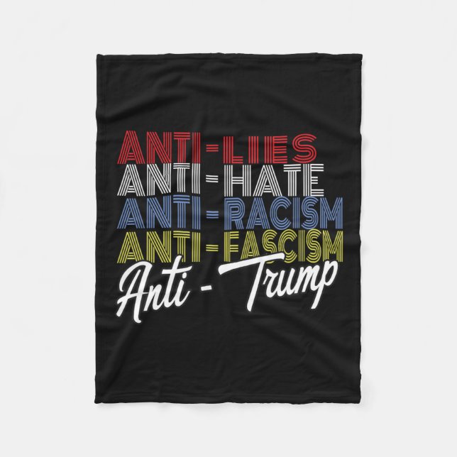 Anti-Trump-Hass-Lügen und Faschismus-Widerstand Ab Fleecedecke (Vorderseite)