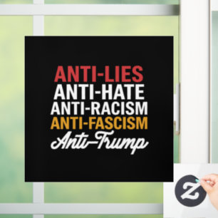 Anti-Trump-Hasslügen und Faschismus widerstehen An Fensteraufkleber