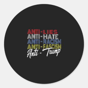 Anti-Trump-Hasslügen und Faschismus widerstehen – Runder Aufkleber