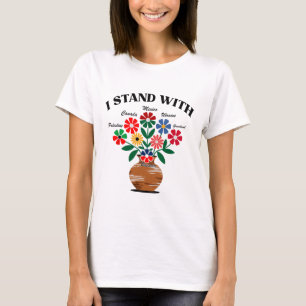 Anti Trump Ich stehe mit Kanada Mexiko Grönland Uk T-Shirt