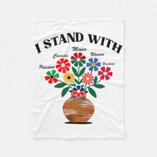 Anti Trump Ich stehe zu Kanada Mexiko Grönland Gro Fleecedecke