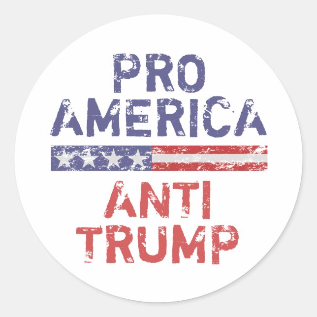 Anti-Trump in den USA Runder Aufkleber (Vorderseite)