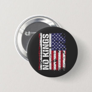 Anti Trump Keine Könige USA Flagge Protest Zitat Button