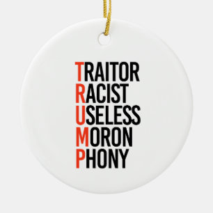 Anti-Trump Keramik Ornament
