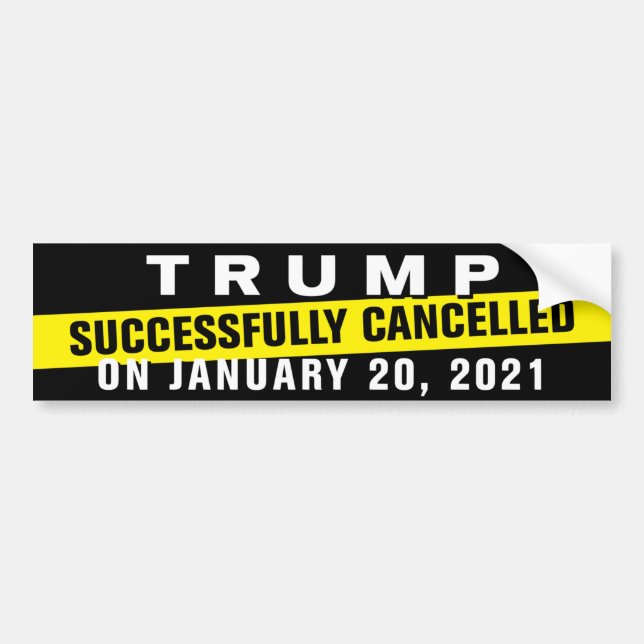 Anti-Trump Kultur abbrechen Trump abgesagt Autoaufkleber (Vorne)