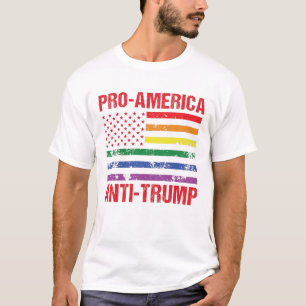 Anti Trump LGBT Prix US Flag Pro America Liberale T-Shirt